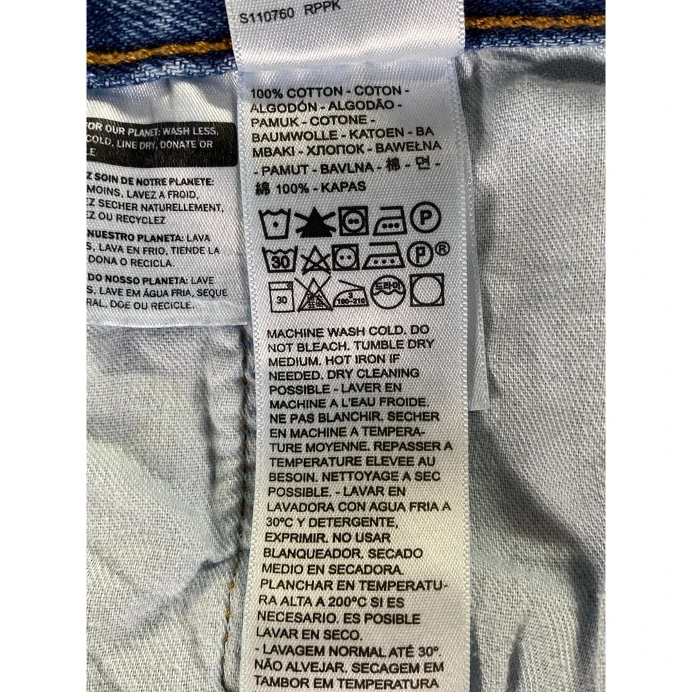 Levis‎ 501 Jeans Mens 40x30 Blue Med Wash Denim Button Fly Straight 100% Cotton